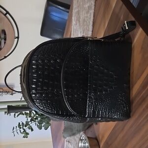 Brahmin Dartmouth Backpack Black Melbourne Leather